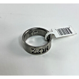 Zion Temple Ring Women 9.5 Stainless Steel Silver Band